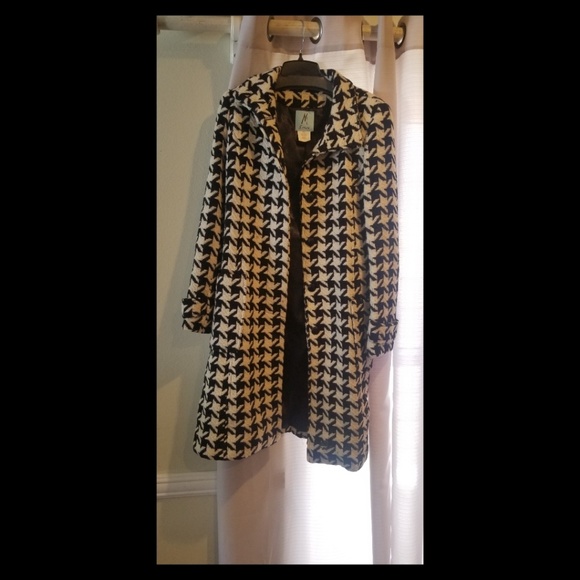 guess houndstooth coat
